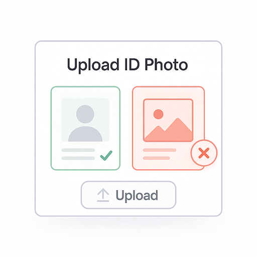 User receiving instant verification feedback on uploaded ID photo