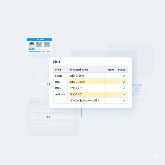 AI verifying a driver’s license photo during user onboarding